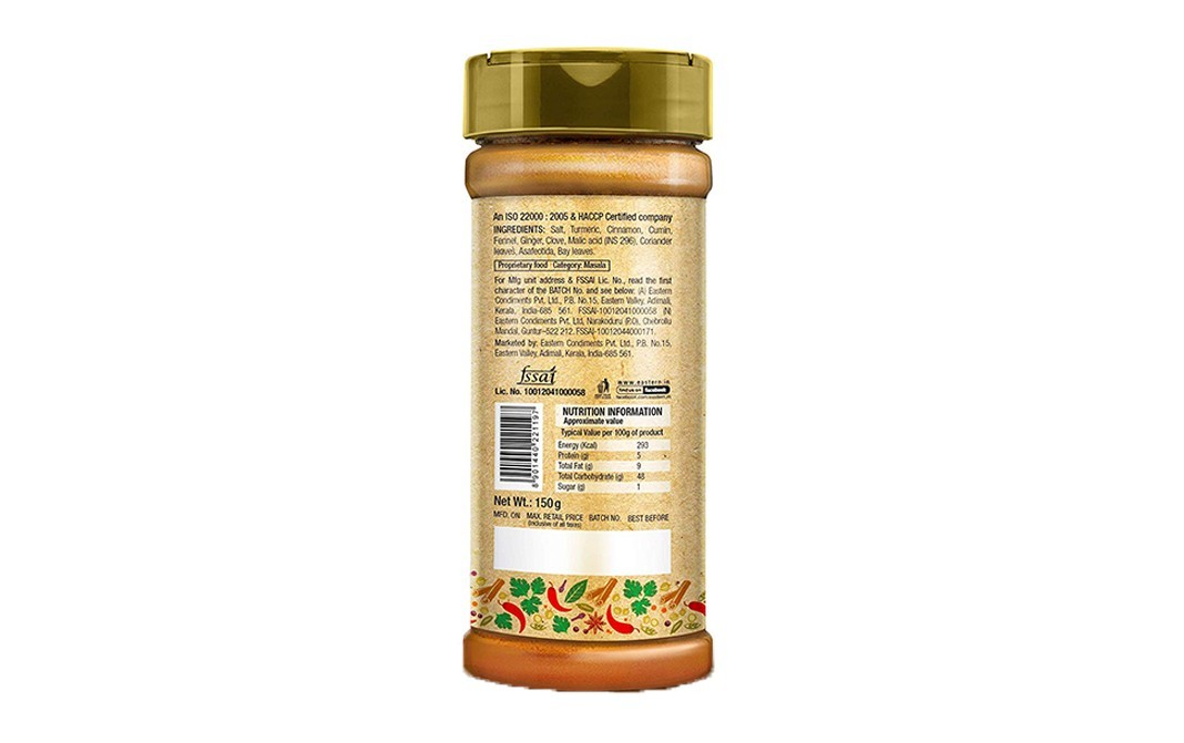 Eastern Spice Blend Gujarati Kadhi Masala   Plastic Bottle  150 grams